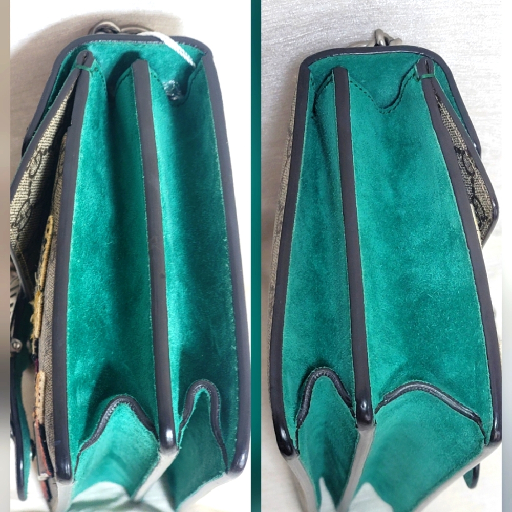 Auth💞GG Supreme Monogram Willow Hill Embroidered Dionysus Shoulder Bag - Picture 6 of 16